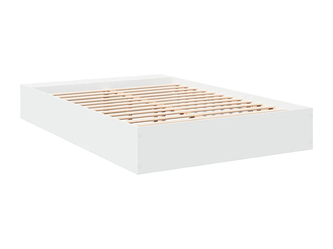 Bedframe bewerkt hout wit 150x200 cm