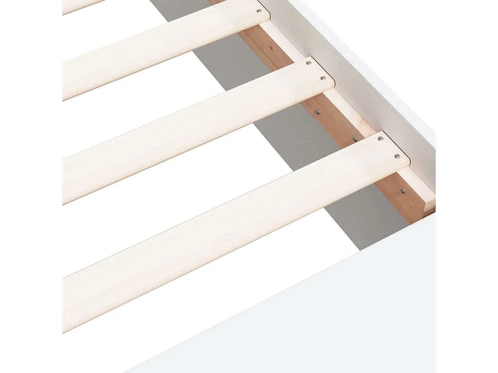 Bedframe bewerkt hout wit 150x200 cm