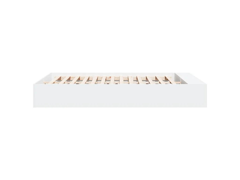 Bedframe bewerkt hout wit 150x200 cm