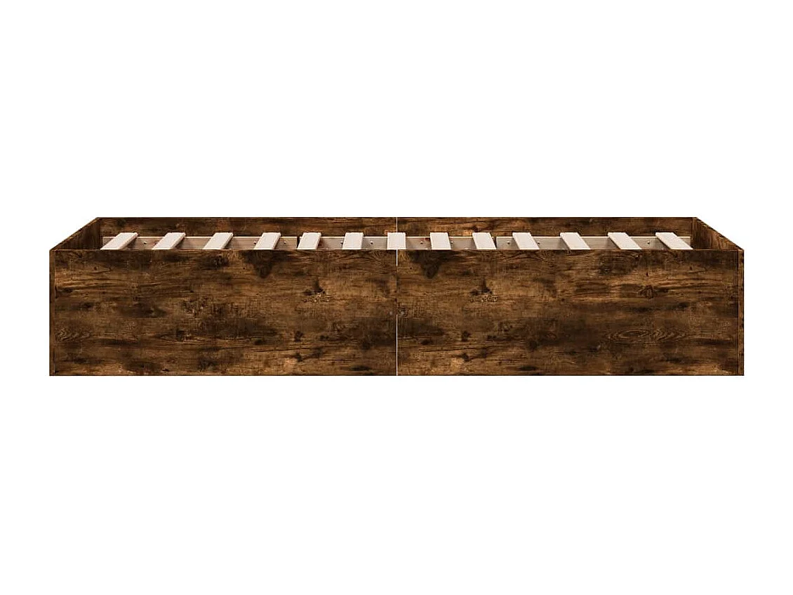 Cadre de lit sans matelas chêne fumé 100x200 cm