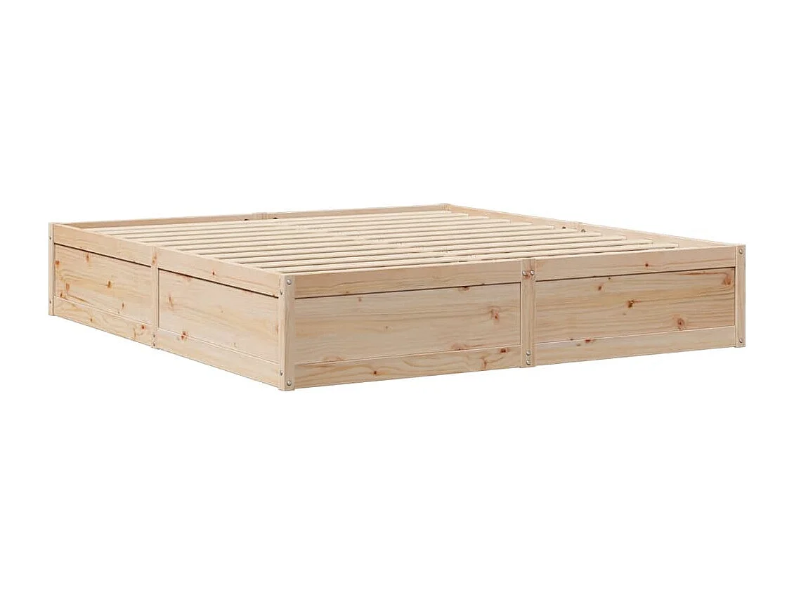 Cadre de lit sans matelas 200x200 cm bois massif de pin