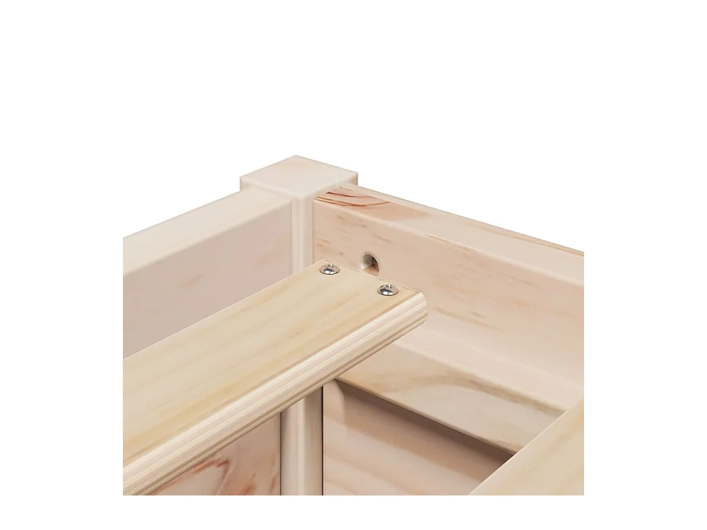 Cadre de lit sans matelas 200x200 cm bois massif de pin