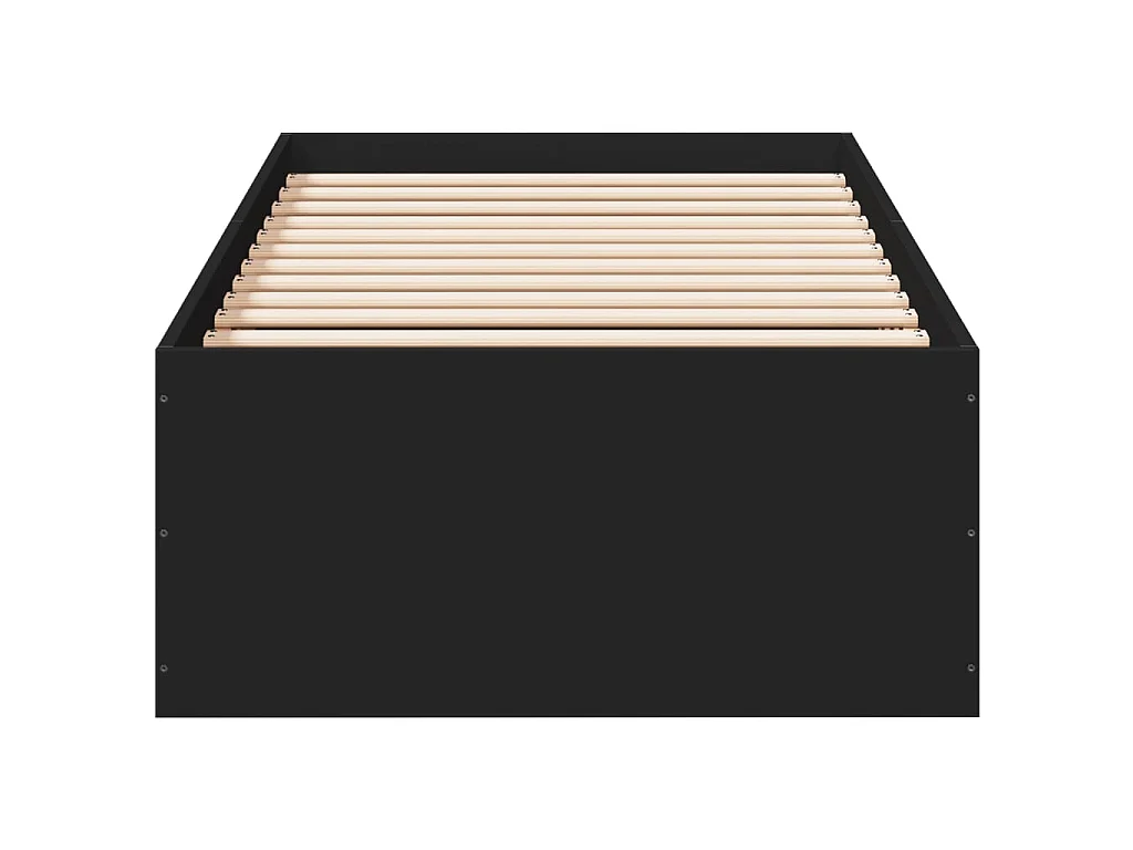 Cadre de lit sans matelas noir 100x200 cm