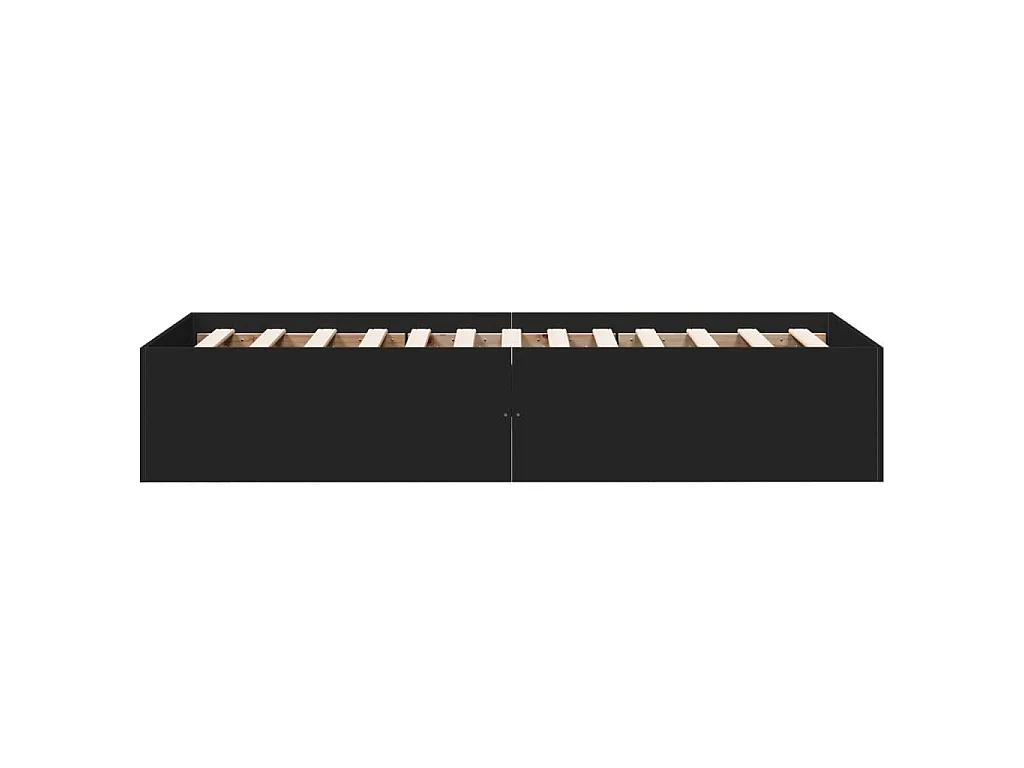 Cadre de lit sans matelas noir 100x200 cm