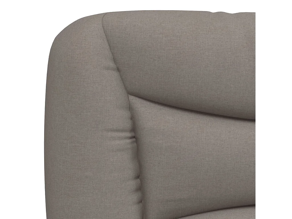 Bed met matras "Hvar" stof taupe 90x200 cm