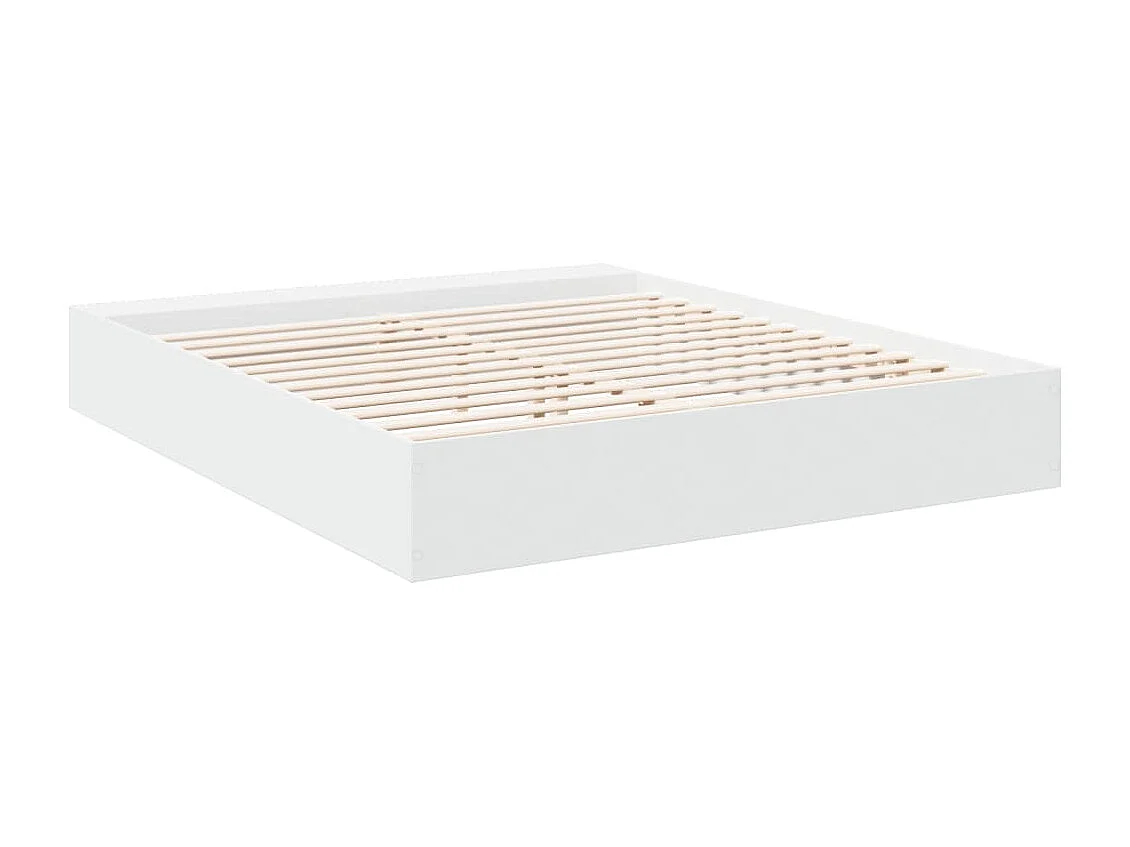 Bedframe bewerkt hout wit 180x200 cm