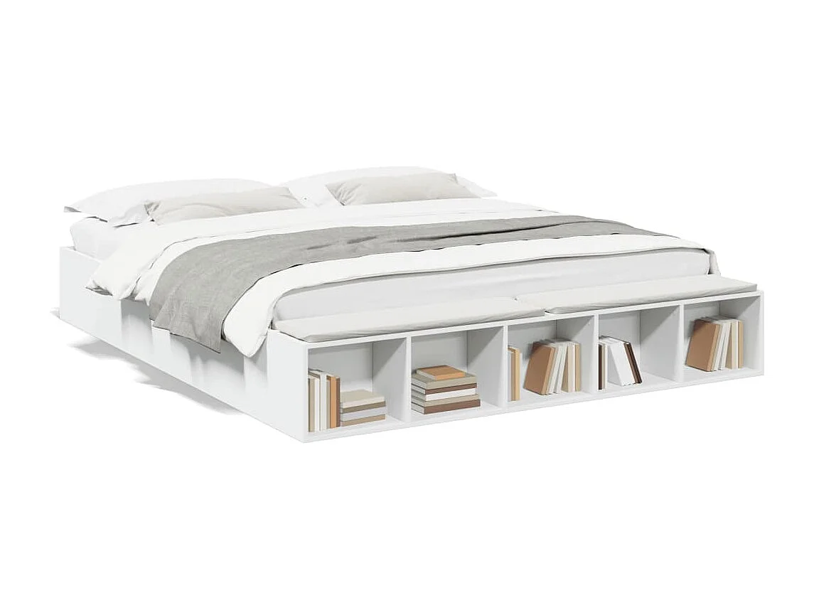 Cadre de lit sans matelas blanc 180x200 cm