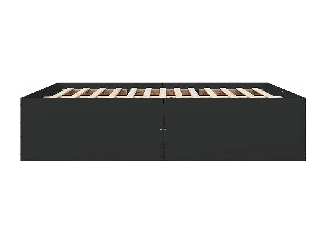 Cadre de lit sans matelas noir 200x200 cm