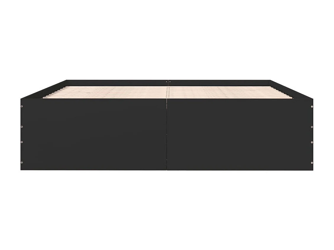 Bettgestell Schwarz 200x200 cm Holzwerkstoff