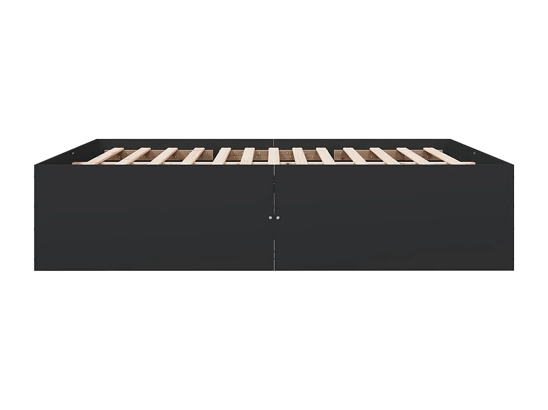 Cadre de lit sans matelas noir 200x200 cm