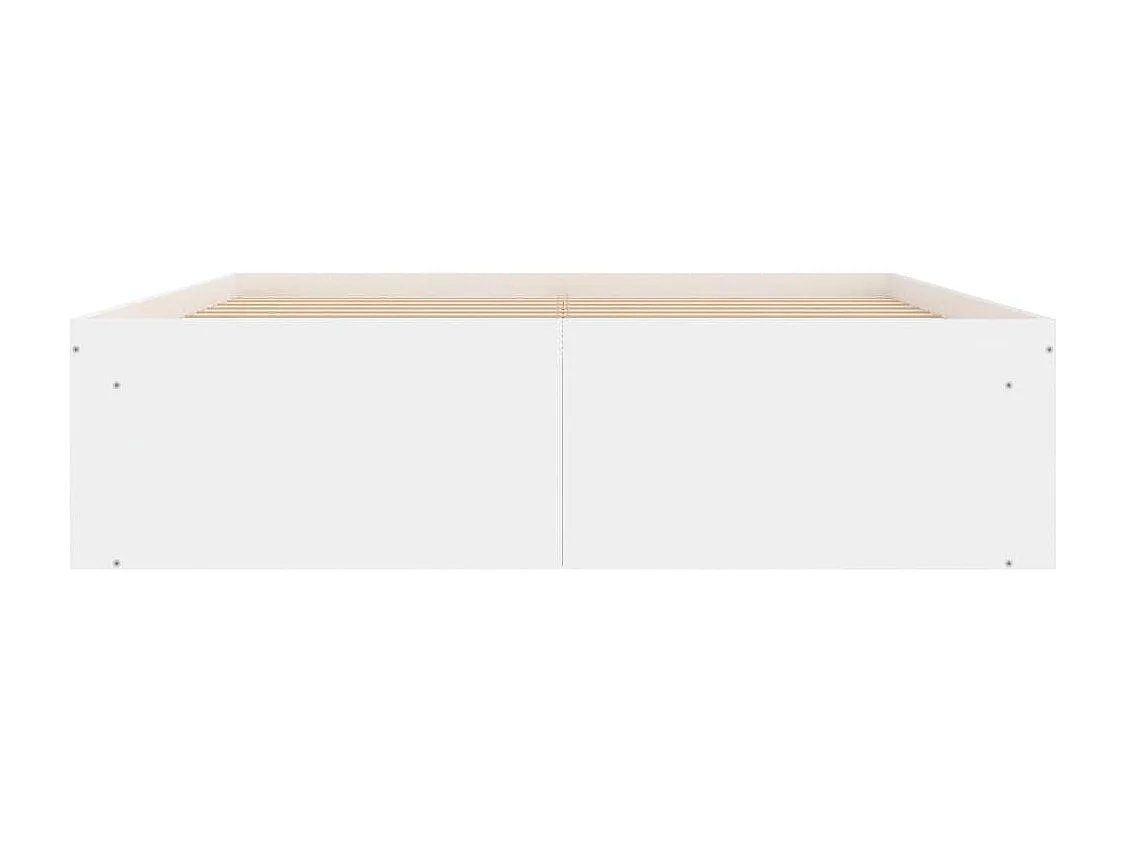 Cadre de lit sans matelas blanc 135x190 cm