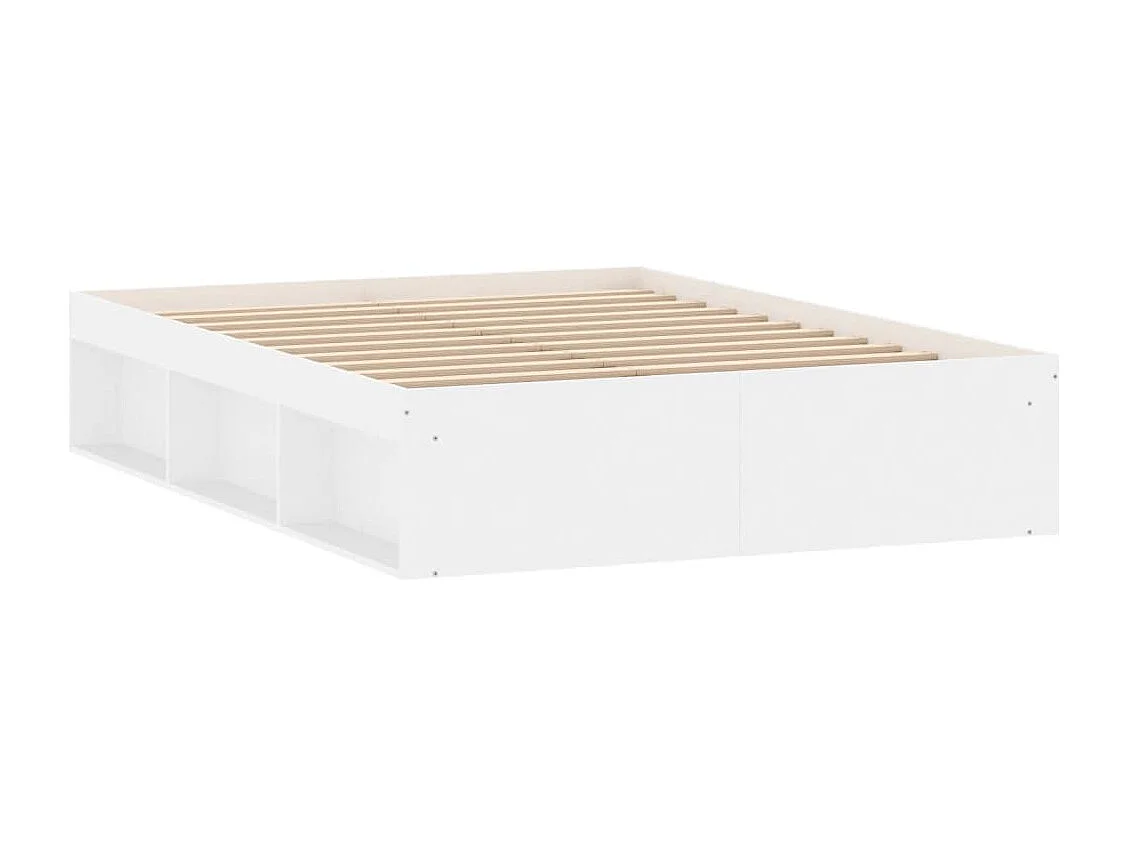 Cadre de lit sans matelas blanc 135x190 cm