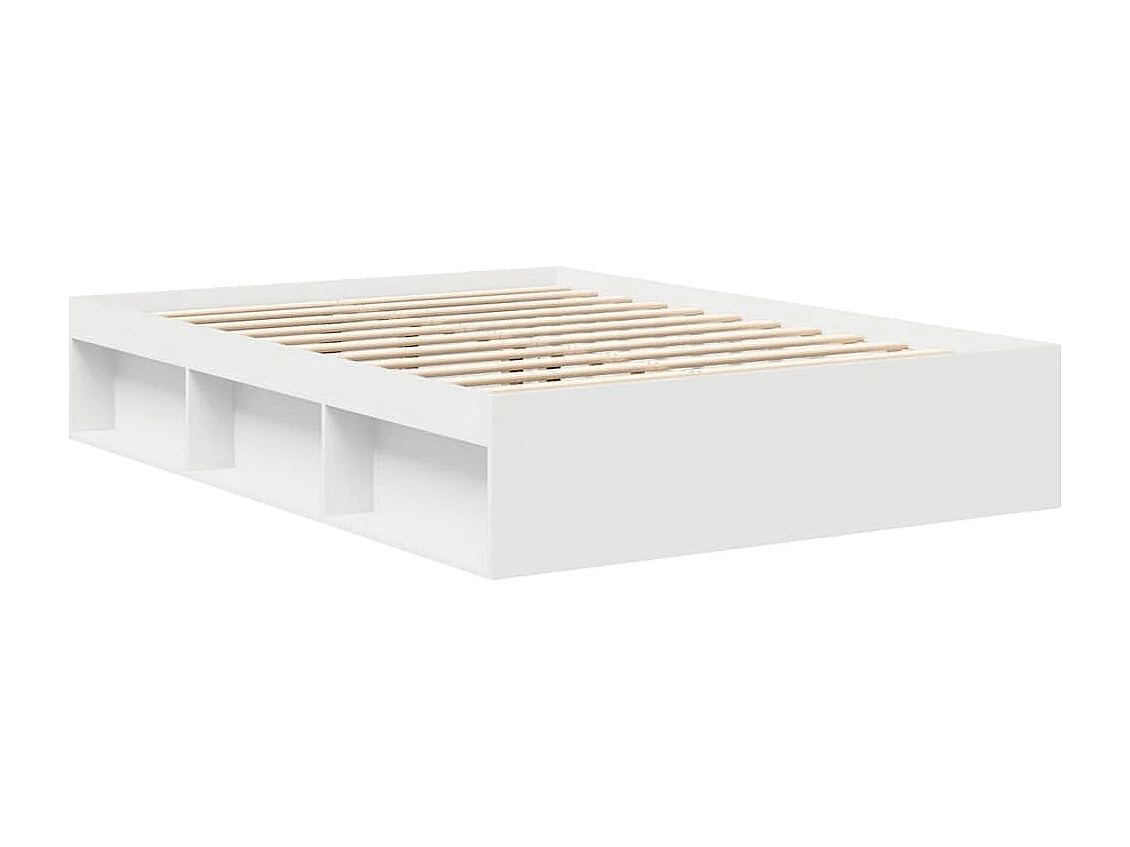 Cadre de lit sans matelas blanc 135x190 cm