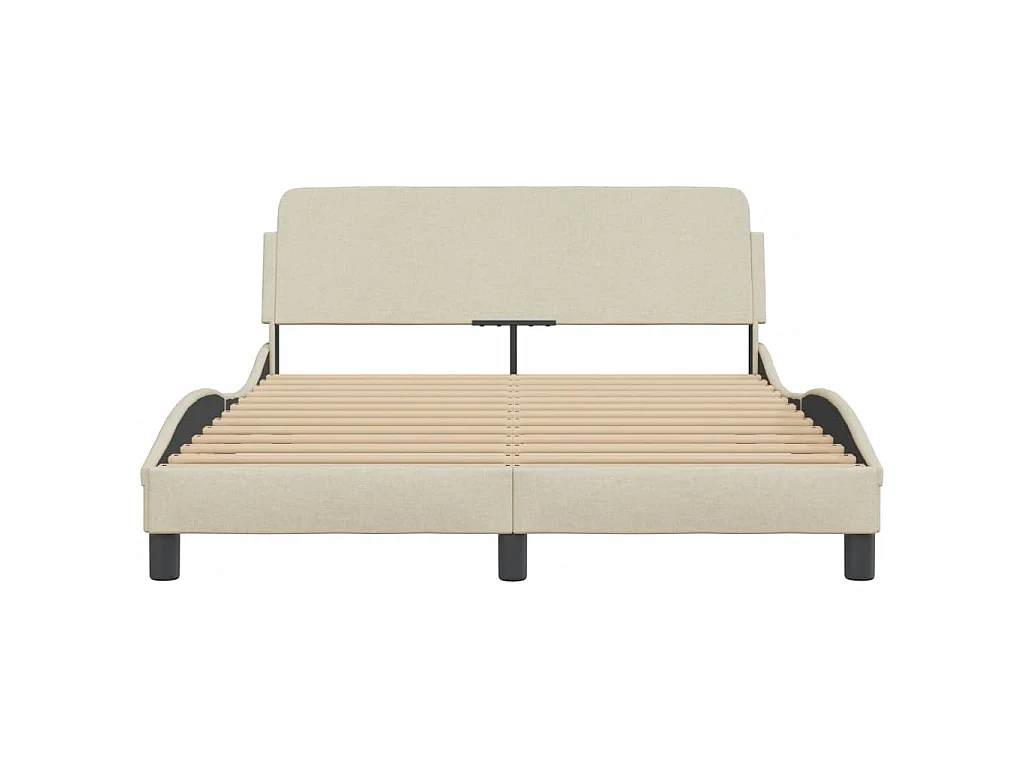 Cadre de lit Dover crème 140x190 cm tissu
