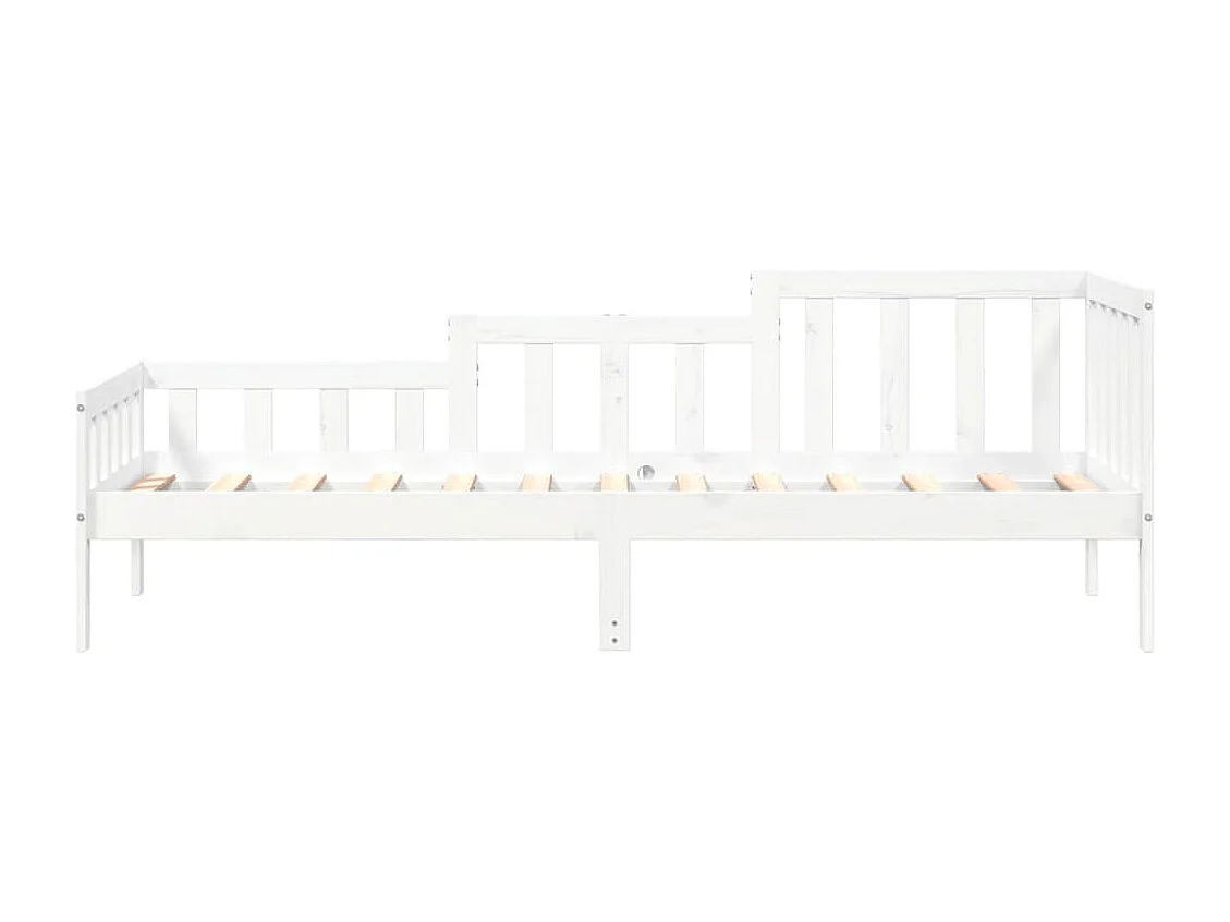 Slaapbank zonder matras 80x200 cm massief grenenhout wit