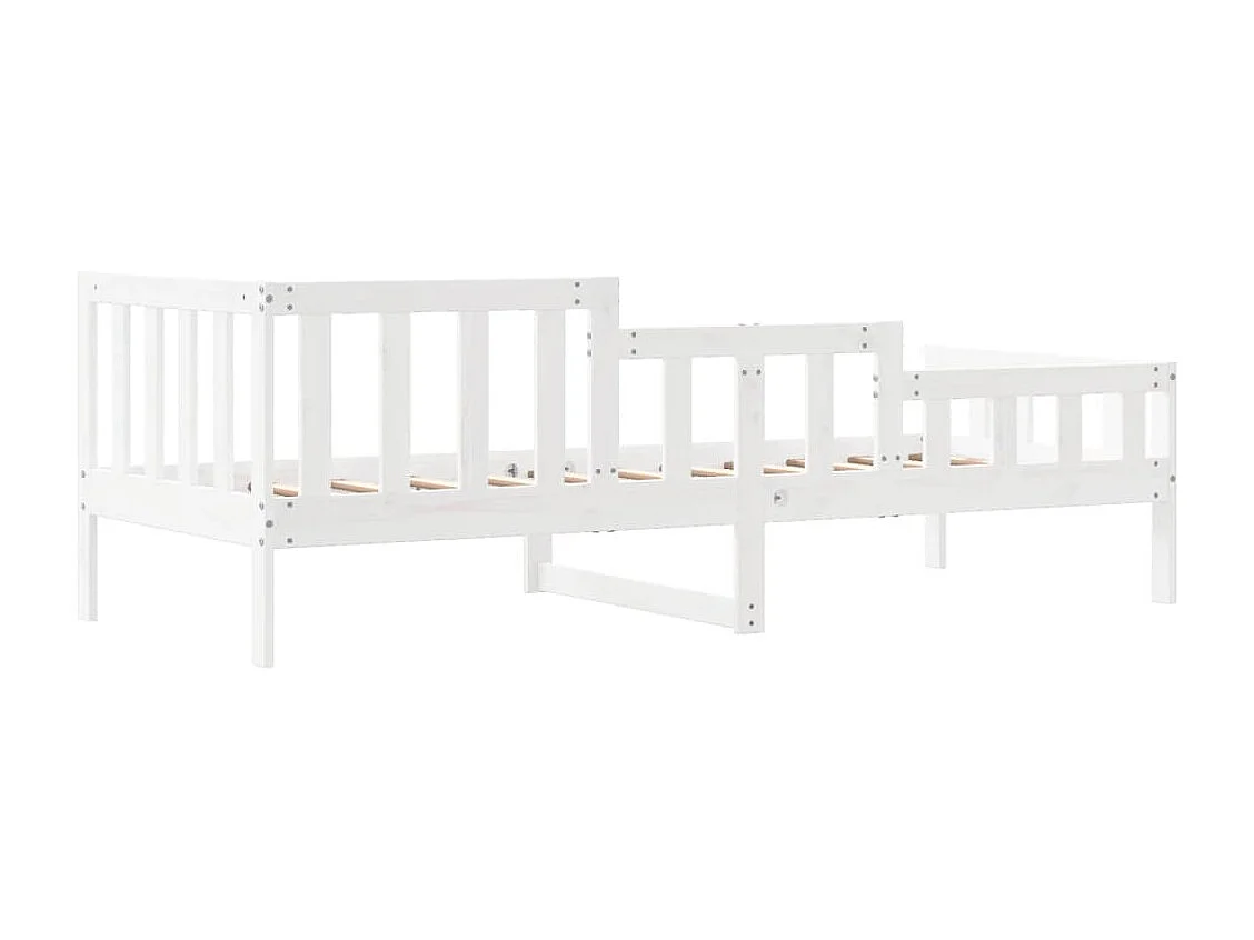 Lit de jour sans matelas blanc 80x200 cm bois de pin massif