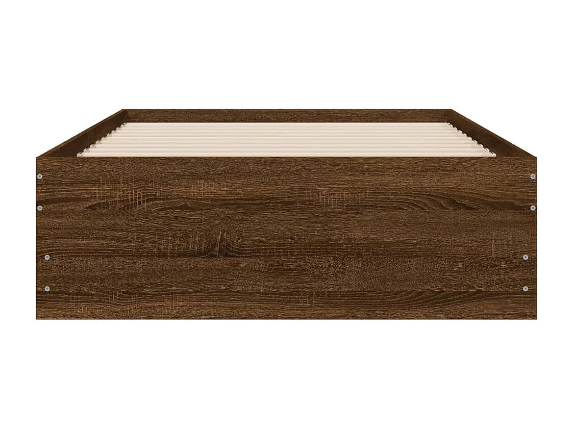 Cadre de lit avec tiroirs sans matelas chêne marron 90x200 cm