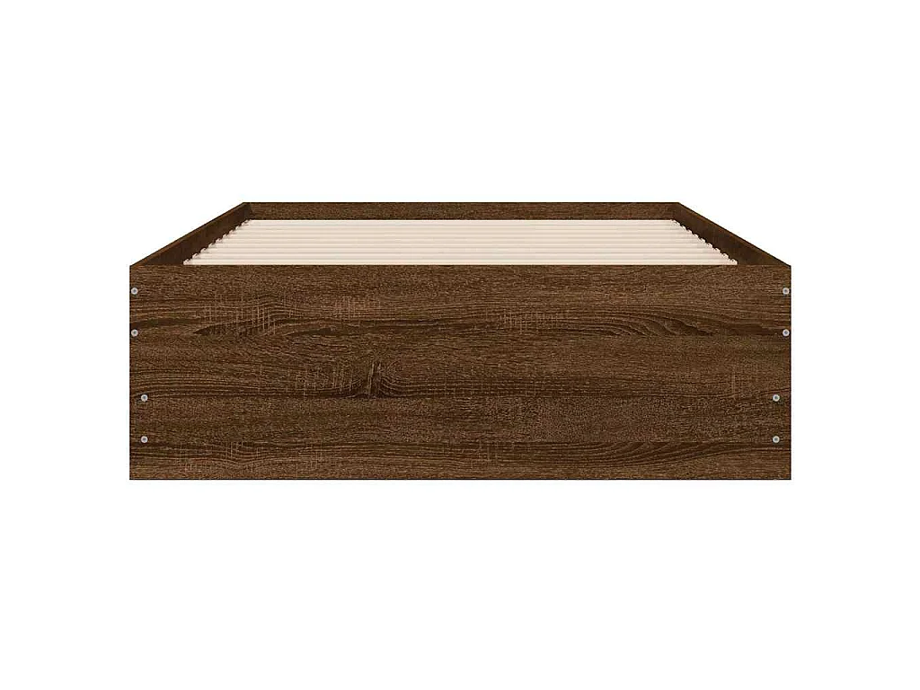 Cadre de lit avec tiroirs sans matelas chêne marron 90x200 cm