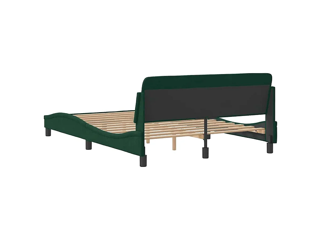 Bettgestell "Dover" Dunkelgrün 120x200 cm Samt