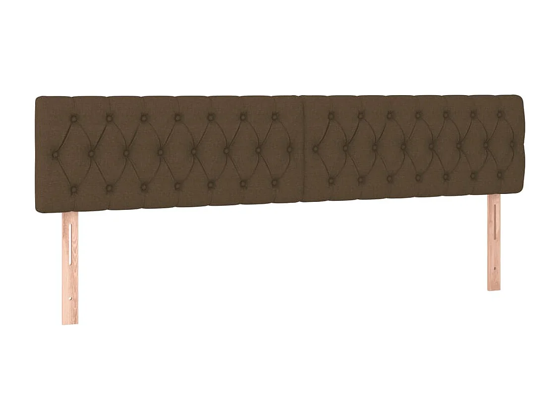 Cadre de lit sans matelas marron foncé 120x190 cm tissu