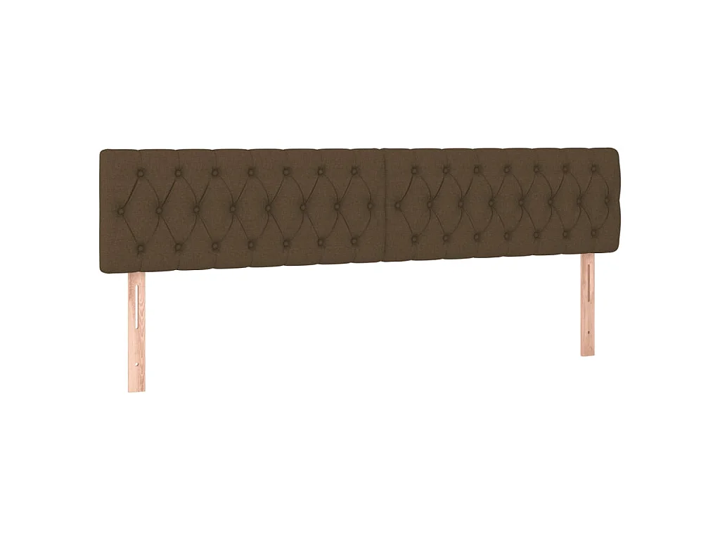 Cadre de lit sans matelas marron foncé 120x190 cm tissu