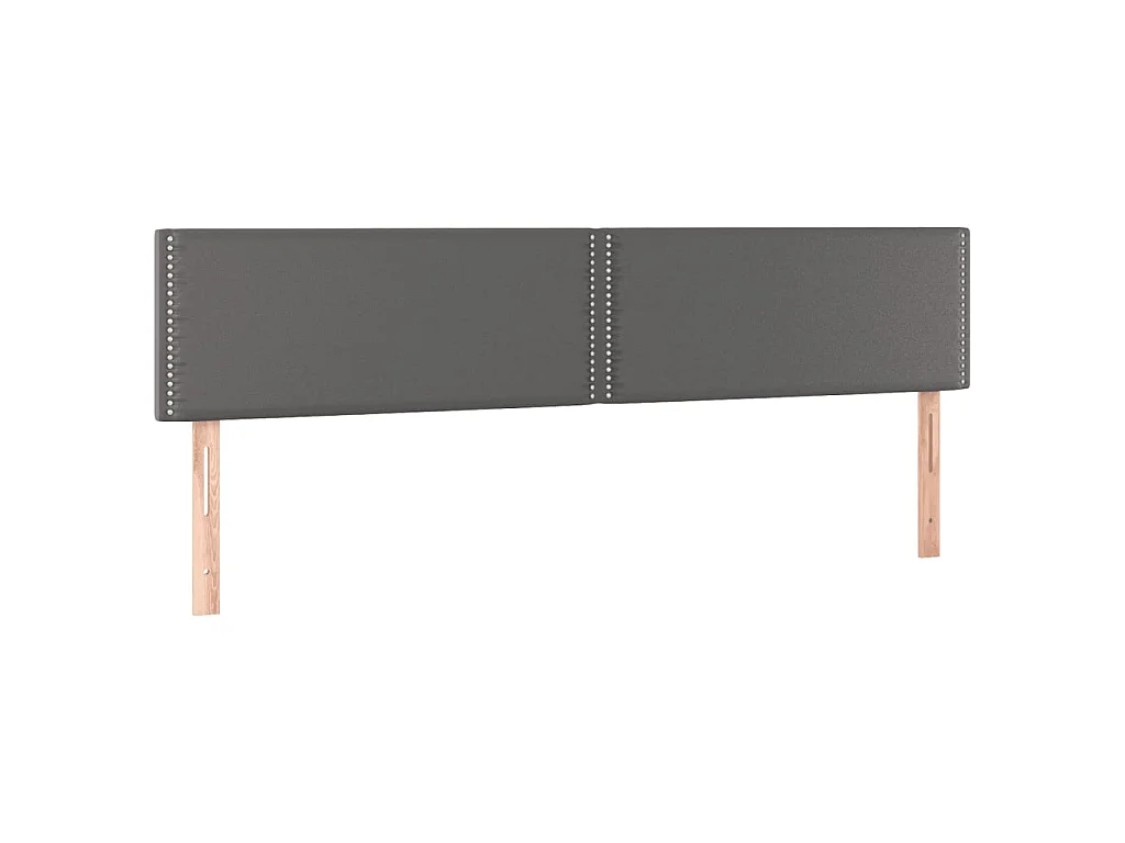Boxspring met matras en LED kunstleer grijs 120x190 cm