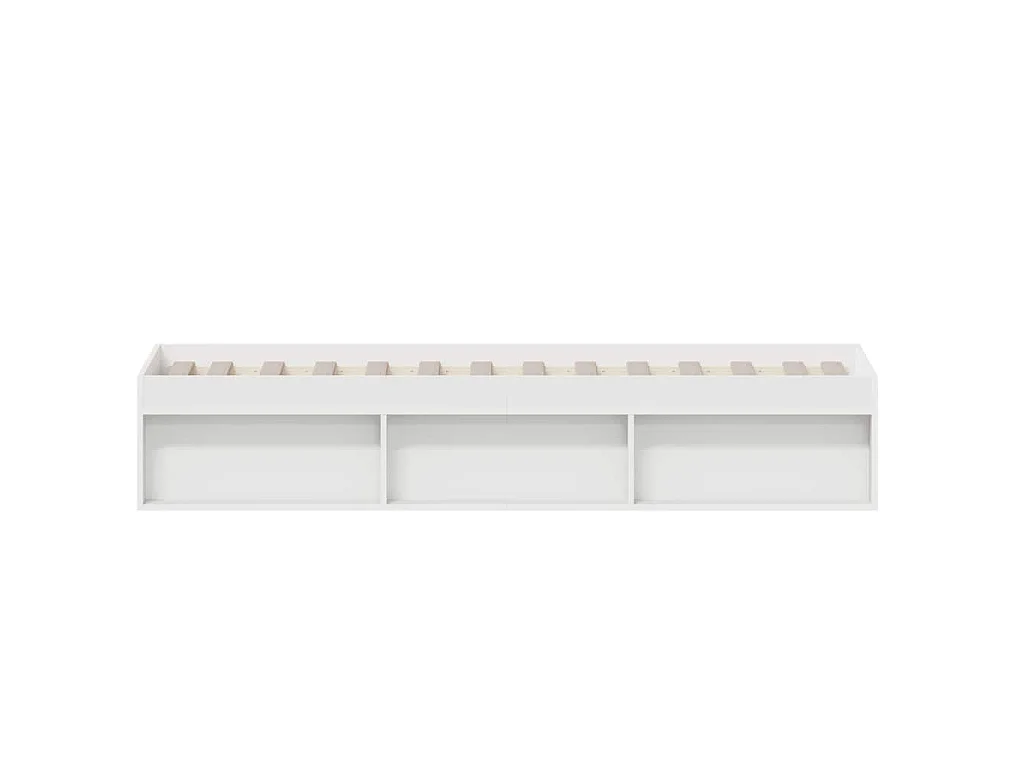 Cadre de lit sans matelas blanc 75x190 cm