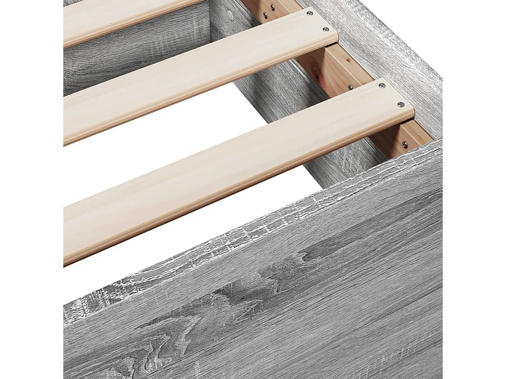Cadre de lit avec tiroirs sans matelas sonoma gris 200x200 cm