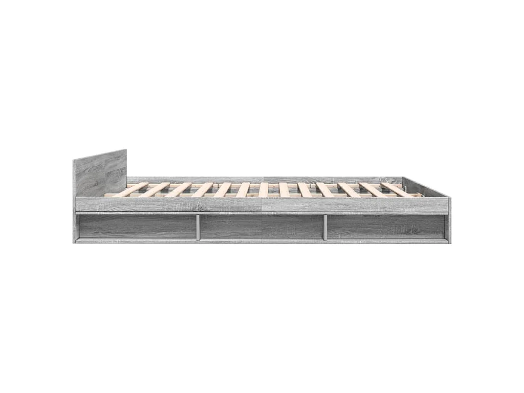 Bettgestell mit Schubladen Grau Sonoma 200x200cm Holzwerkstoff