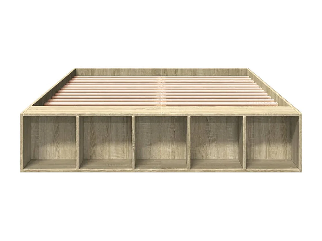 Cadre de lit sans matelas chêne sonoma 140x200 cm
