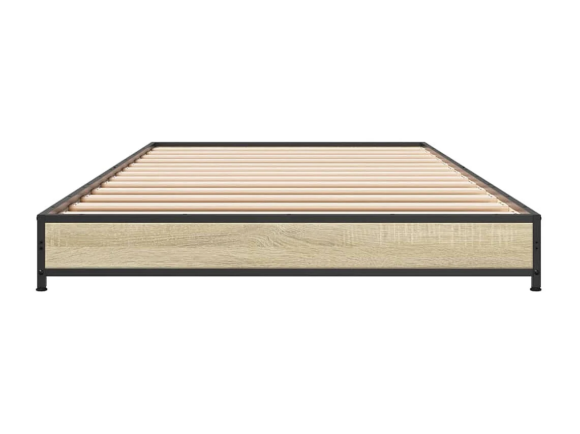 Cadre de lit sans matelas chêne sonoma 75x190 cm