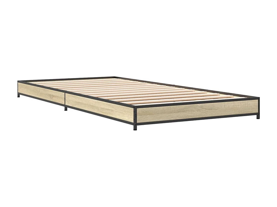 Cadre de lit sans matelas chêne sonoma 75x190 cm