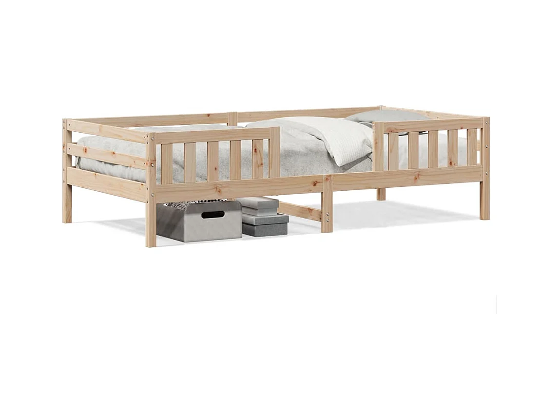 Giroletto senza Materasso 100x200 cm in Legno Massello di Pino