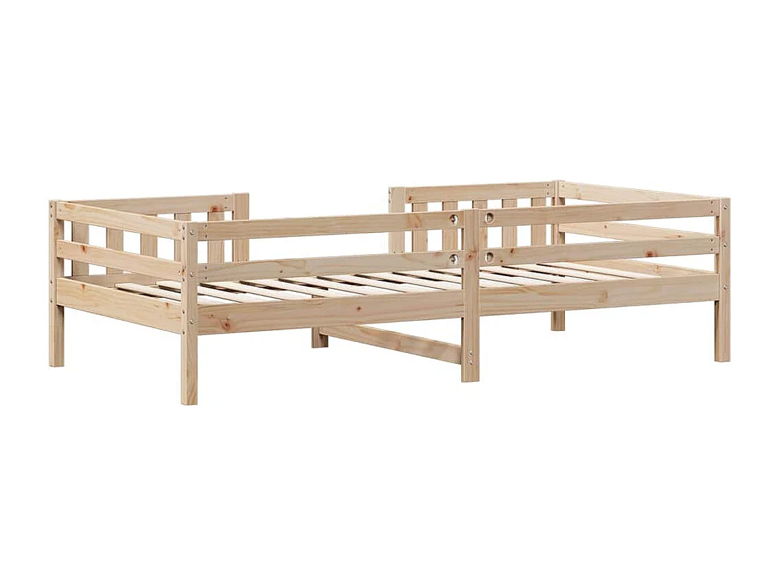 Giroletto senza Materasso 100x200 cm in Legno Massello di Pino