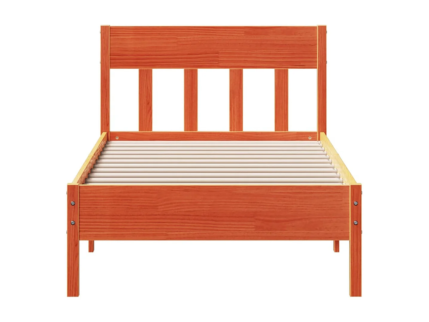 Letto senza Materasso Marrone Cera 100x200 cm in Legno di Pino