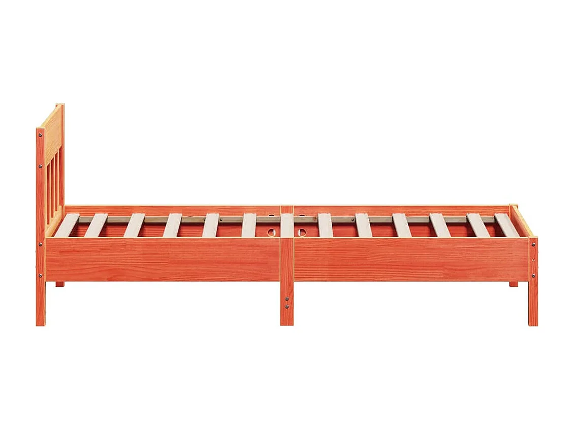 Letto senza Materasso Marrone Cera 100x200 cm in Legno di Pino