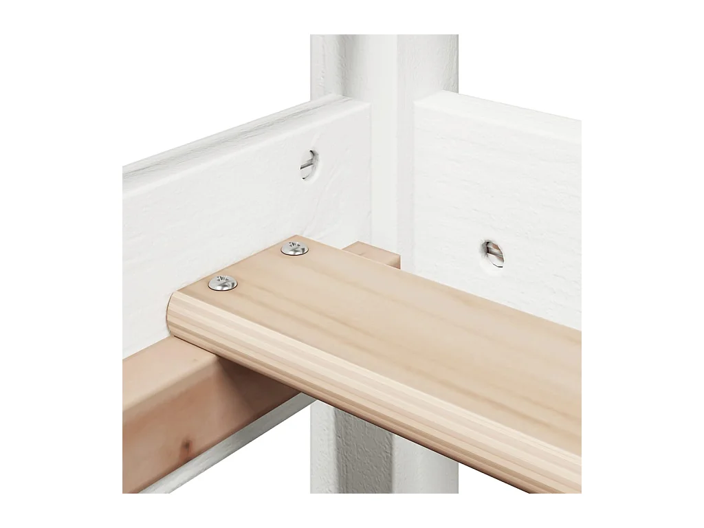 Cadre de lit sans matelas blanc 100x200 cm bois de pin massif