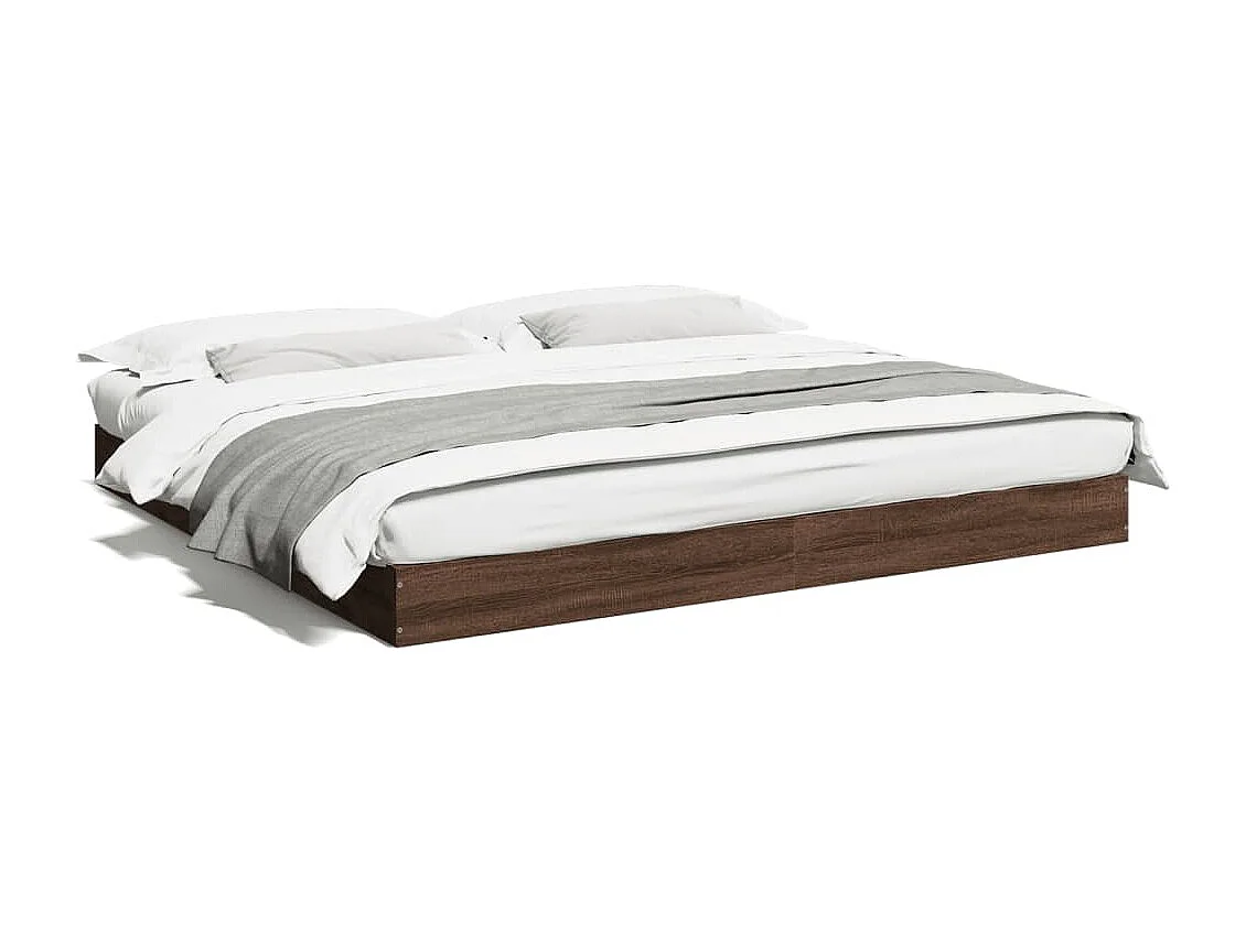 Cadre de lit sans matelas chêne marron 200x200 cm
