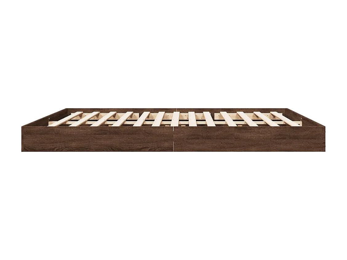 Cadre de lit sans matelas chêne marron 200x200 cm