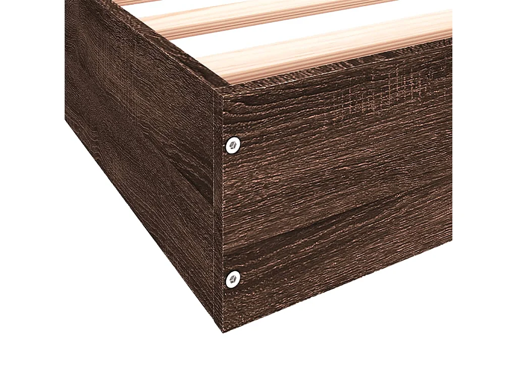 Cadre de lit sans matelas chêne marron 200x200 cm