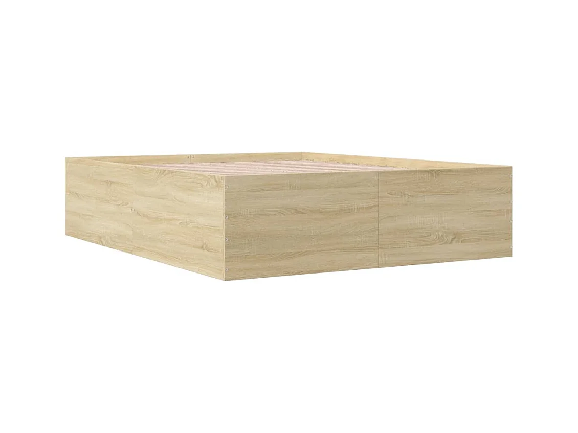 Bettgestell Sonoma-Eiche 160x200 cm Holzwerkstoff