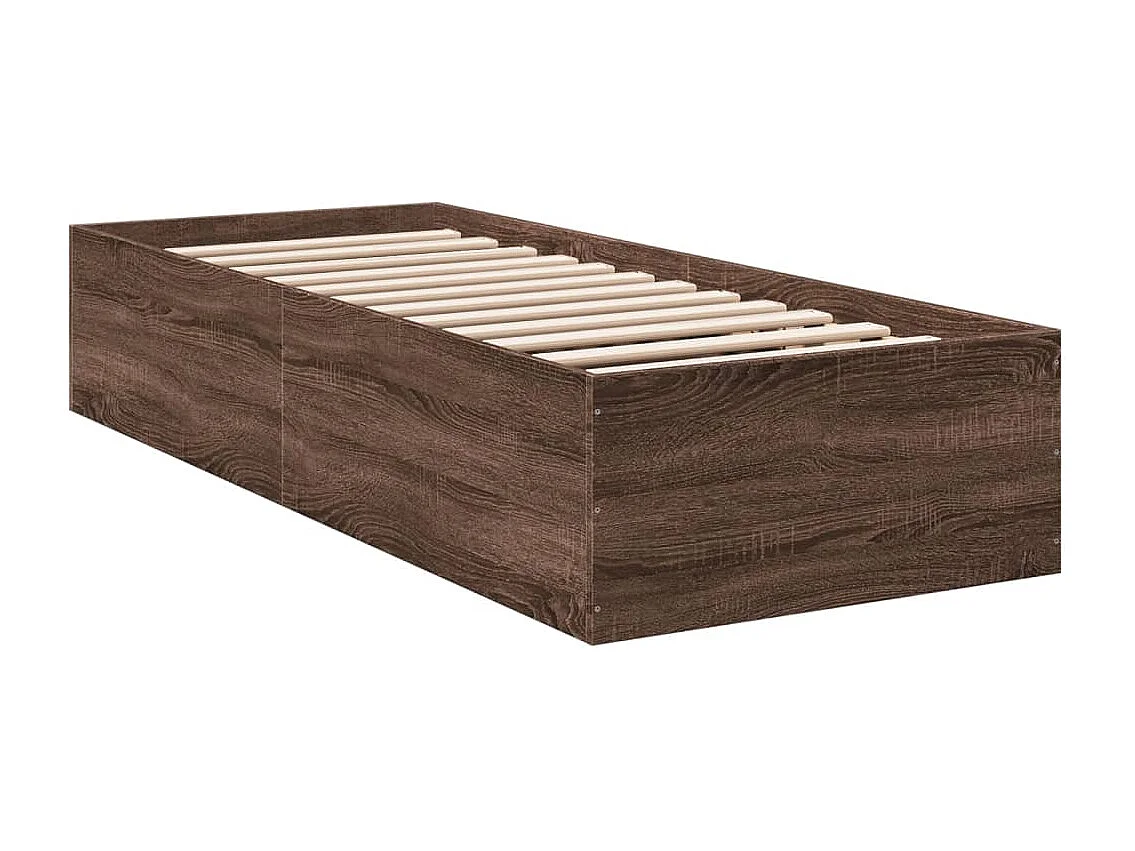 Cadre de lit sans matelas chêne marron 90x190 cm