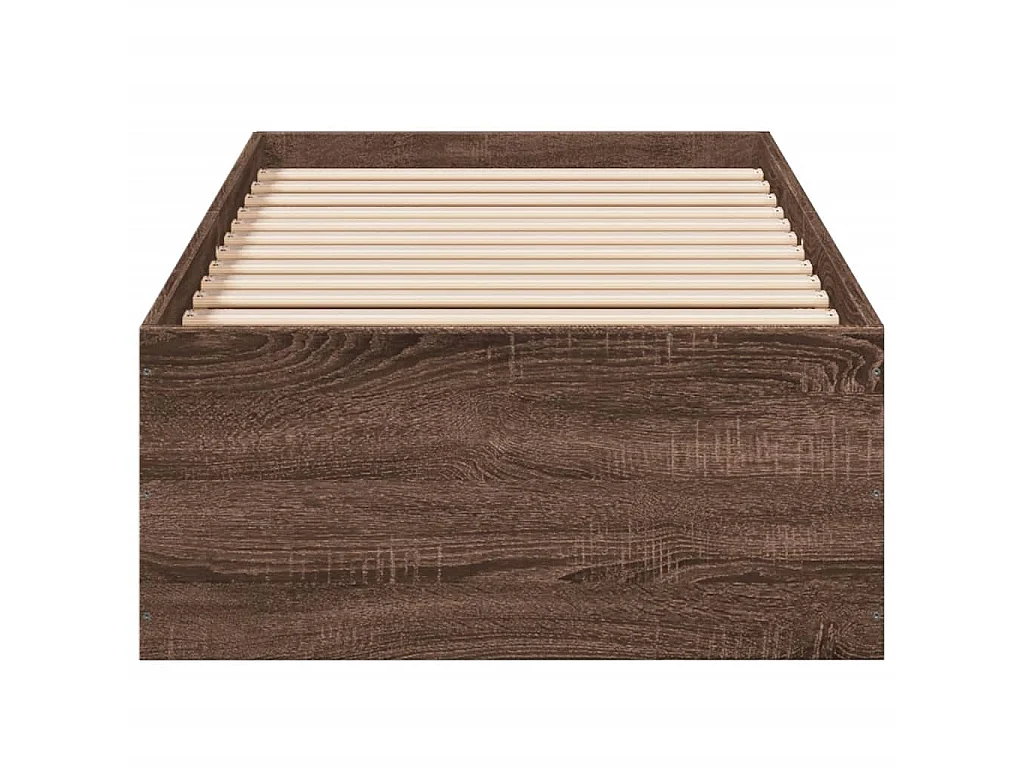 Estructura de cama madera de ingeniería marrón roble 90x190 cm