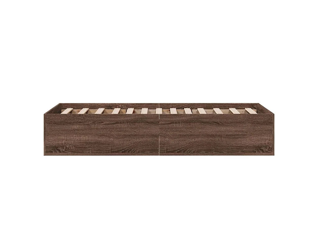 Estructura de cama madera de ingeniería marrón roble 90x190 cm