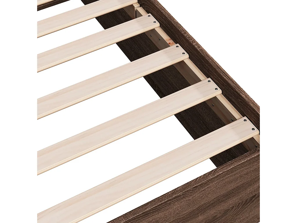 Estructura de cama madera de ingeniería marrón roble 90x190 cm