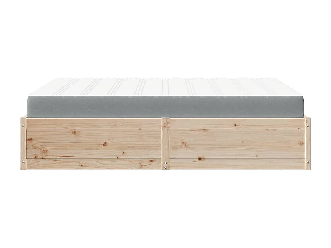 Lit avec matelas 140x200 cm bois massif de pin