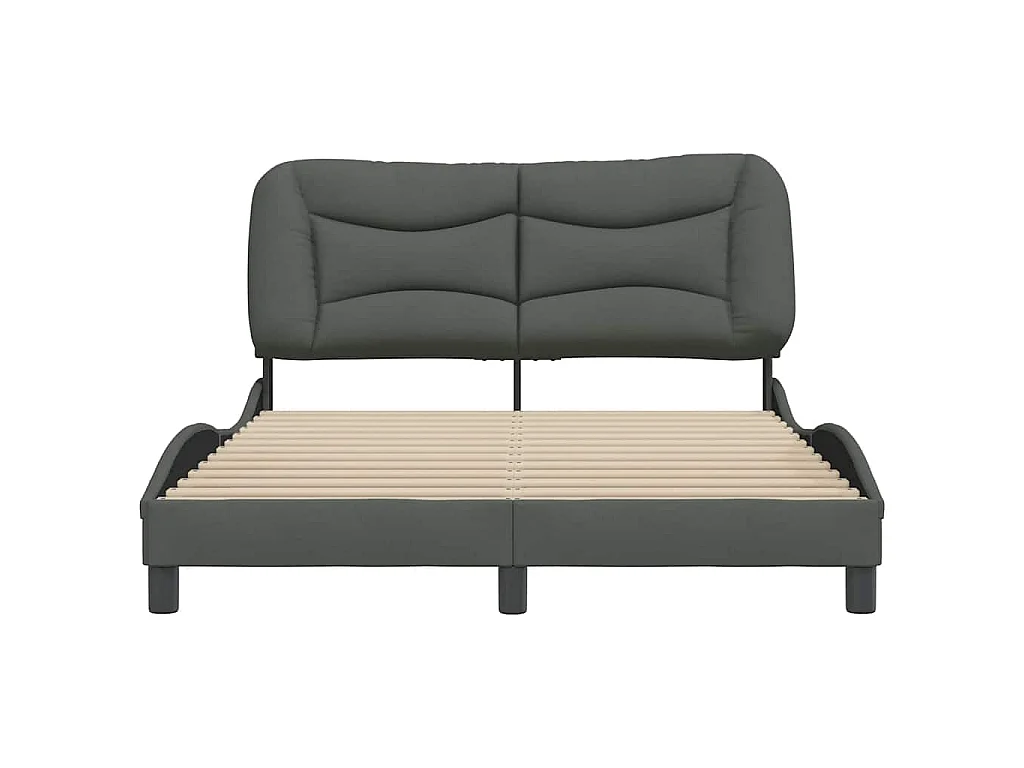 Bedframe zonder matras "Hvar" 120x200 cm stof donkergrijs
