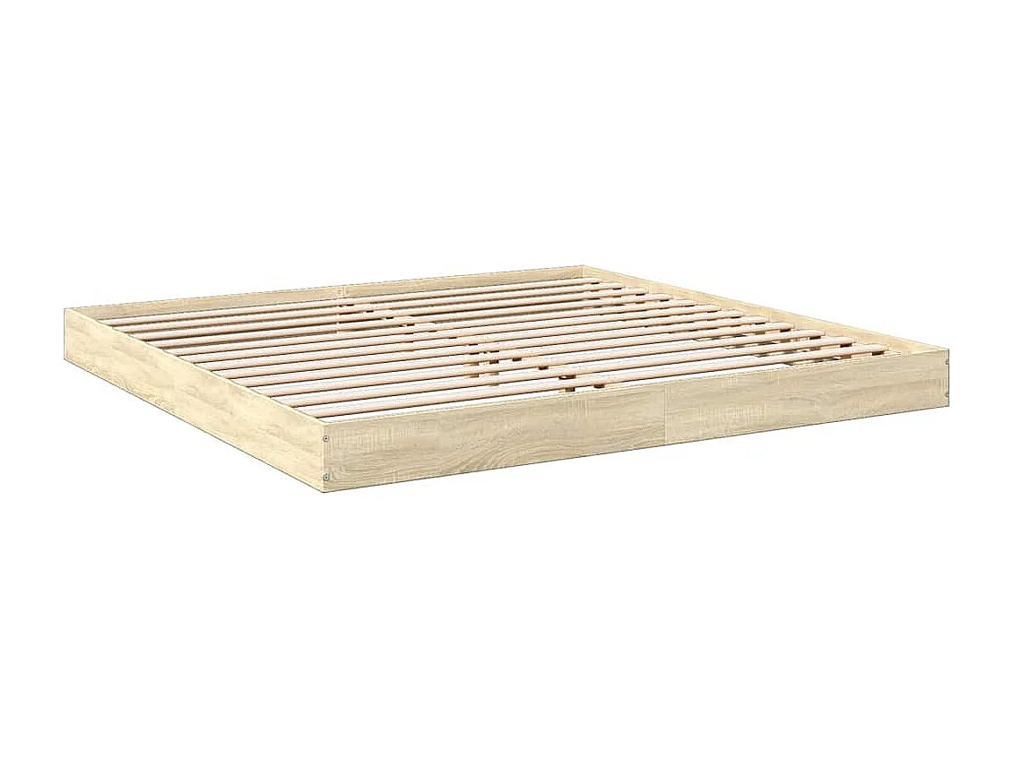 Cadre de lit sans matelas chêne sonoma 180x200 cm