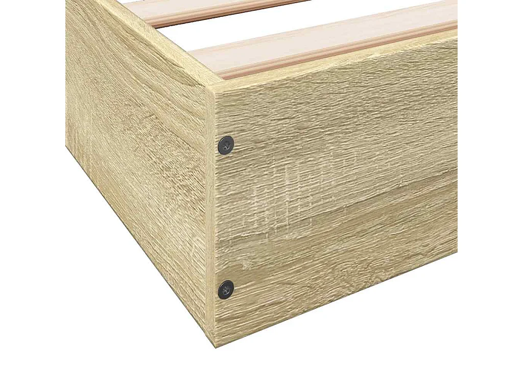 Cadre de lit sans matelas chêne sonoma 180x200 cm