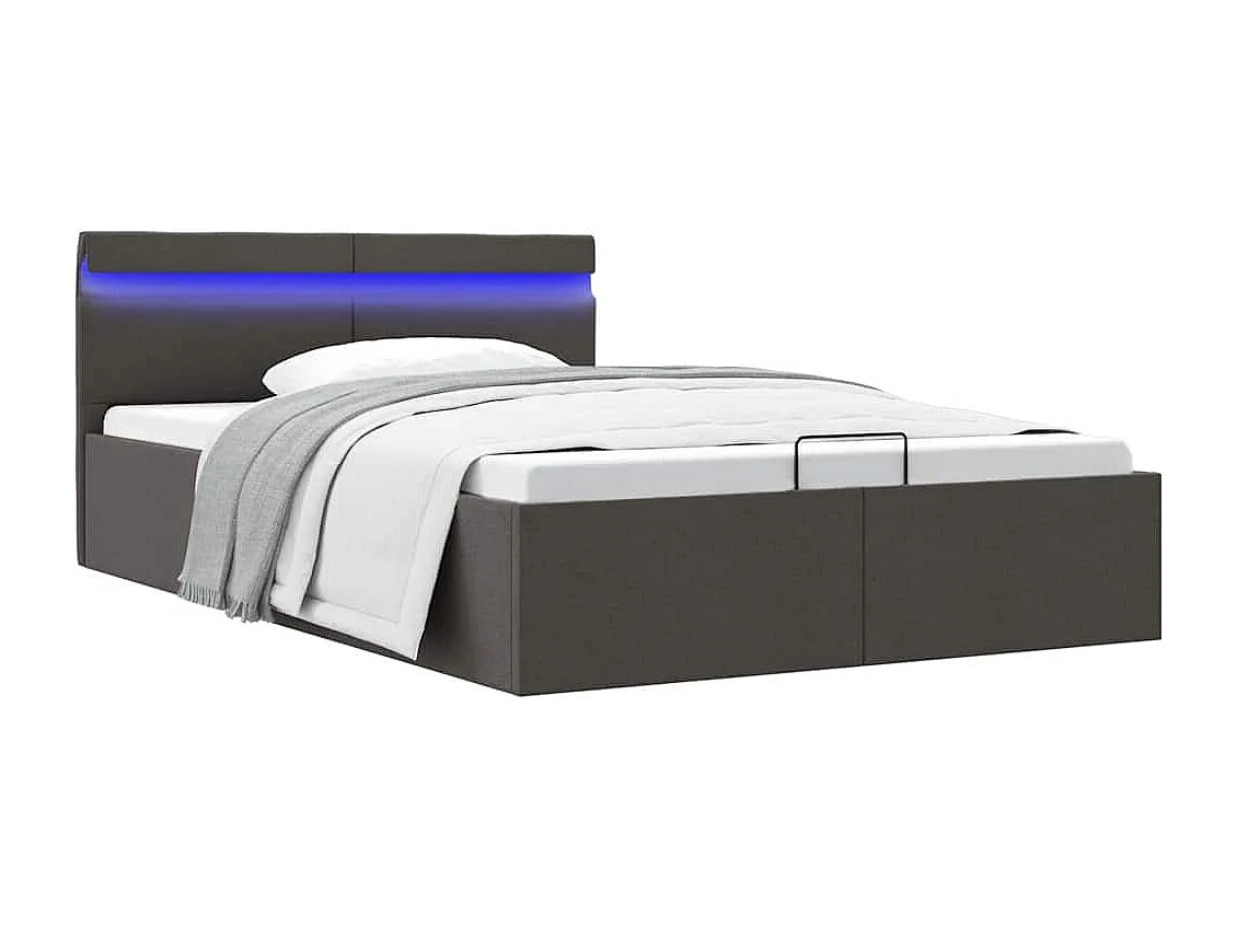 Cadre de lit à rangement hydraulique sans matelas 140x200 cm